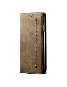 Cover Galaxy A20s Pelle Denim Blu Khaki | Melacompro 2