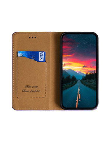 Cover Galaxy A20s Flip Viola con Porta Carte | Melacompro