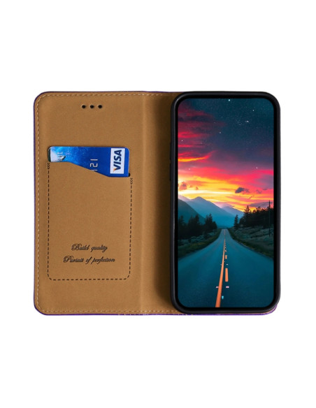 Cover Galaxy A20s Flip Viola con Porta Carte | Melacompro