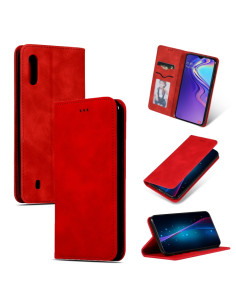Cover Galaxy A10 Pelle PU Rosso Flip Magnetica