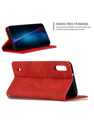 Cover Galaxy A10 Pelle Rosso Flip | Melacompro