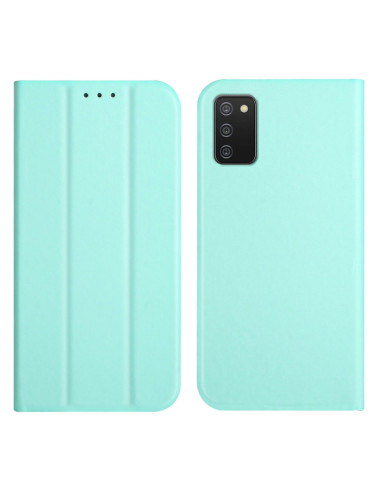 Cover Galaxy A02s Pelle Magnetica Grigia Menta Verde | Melacompro