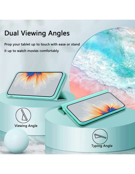 Cover Galaxy A02s Pelle Magnetica Grigia Menta Verde | Melacompro