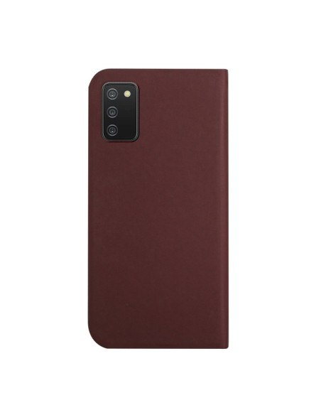 Cover Galaxy A02s Pelle Magnetica Grigia Marrone | Melacompro