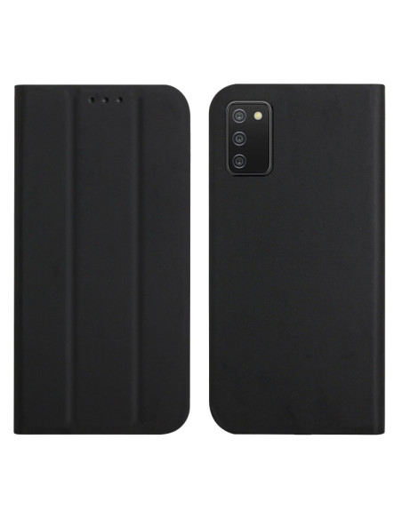 Cover Galaxy A02s Pelle Magnetica Grigia Nero | Melacompro