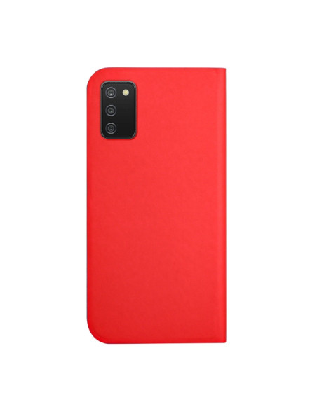 Cover Galaxy A02s Pelle Magnetica Grigia Rosso | Melacompro