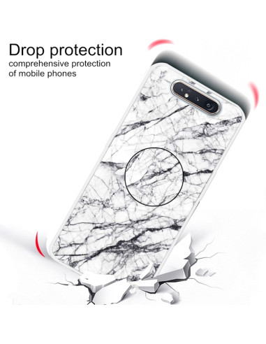 Cover Galaxy A80 TPU Marmo Verde Scuro Bianco | Melacompro