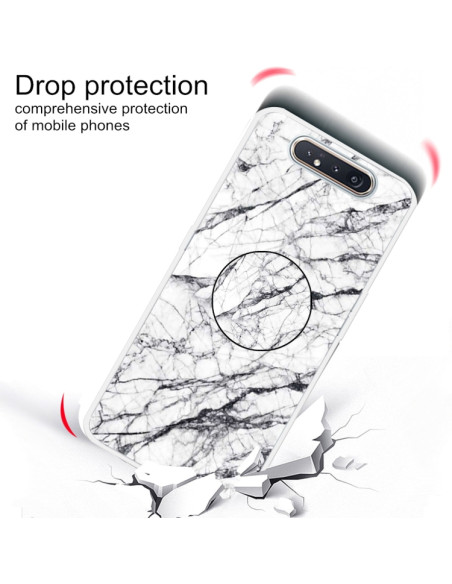 Cover Galaxy A80 TPU Marmo Verde Scuro Bianco | Melacompro
