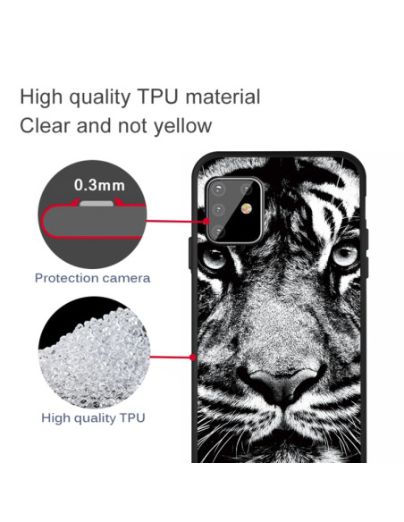 Cover Galaxy A81 TPU Tigre Bianca | Melacompro