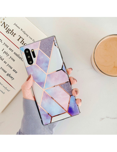 Cover Galaxy Note 10 Pro TPU Mosaico Viola pj4 | Melacompro