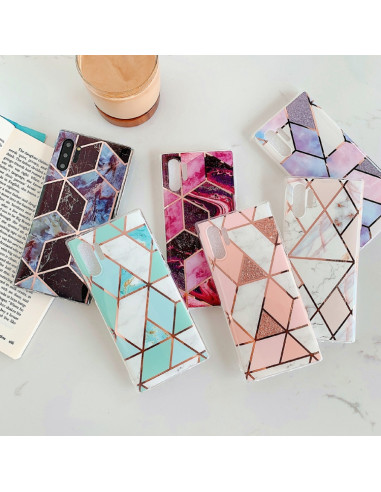 Cover Galaxy Note 10 Pro TPU Mosaico Viola pj4 | Melacompro