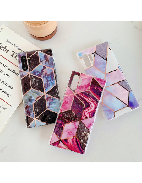 Cover Galaxy Note 10 Pro TPU Mosaico Viola pj4 | Melacompro