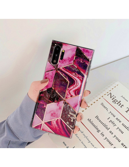 Cover Galaxy Note 10 Pro TPU Mosaico Magenta pj5 | Melacompro