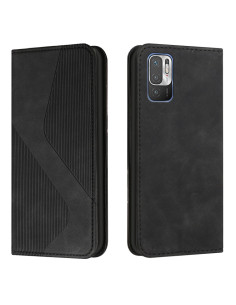 Cover Redmi Note 10 5G Pelle Flip Portafoglio Nero