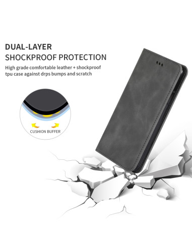 Cover Galaxy Note 10 Pro Pelle Marrone Dark Grigio | Melacompro