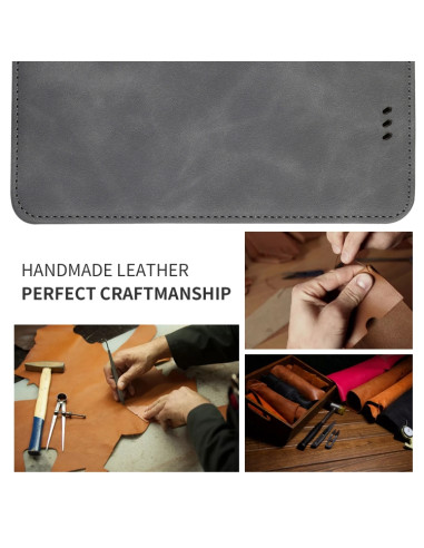 Cover Galaxy Note 10 Pro Pelle Marrone Dark Grigio | Melacompro