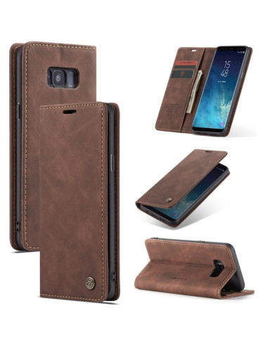 Cover Galaxy S8 Plus Pelle Flip Portafoglio Coffee | Melacompro