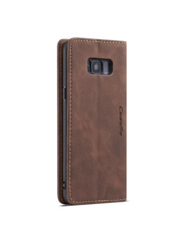Cover Galaxy S8 Plus Pelle Flip Portafoglio Coffee | Melacompro