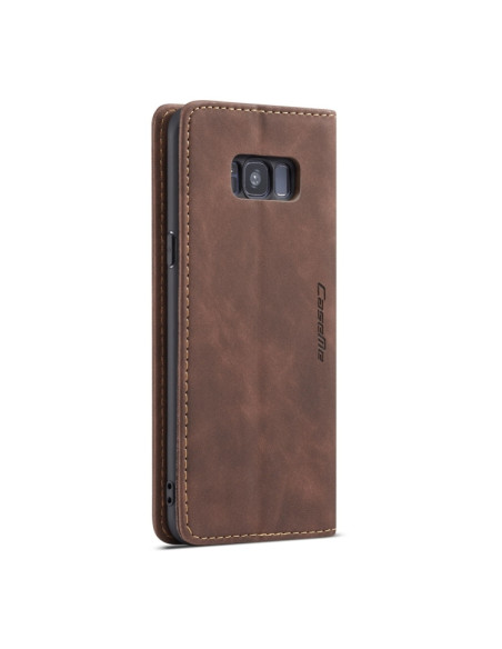 Cover Galaxy S8 Plus Pelle Flip Portafoglio Coffee | Melacompro