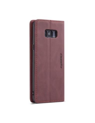 Cover Galaxy S8 Plus Pelle Flip Portafoglio Wine Rosso | Melacompro