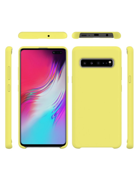 Cover Galaxy S10 5G Silicone Nero Giallo | Melacompro
