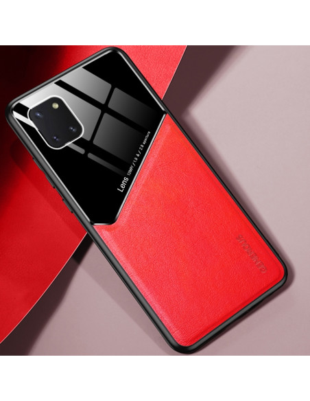 Cover Galaxy Note 10 Lite Pelle Nero Rosso | Melacompro