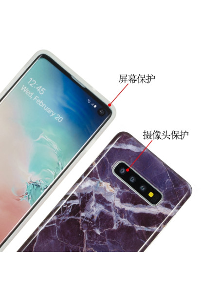 Cover Galaxy S10 TPU Marmo Grigio | Melacompro