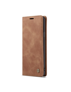 Cover Galaxy S8 Plus Pelle Flip Portafoglio Marrone | Melacompro 2