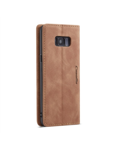 Cover Galaxy S8 Plus Pelle Flip Portafoglio Marrone | Melacompro