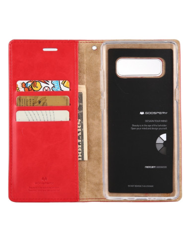 Cover Galaxy Note 8 Pelle Portafoglio Rosso | Melacompro
