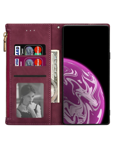 Cover Galaxy A81 Note 10 Lite Pelle Wine Rosso | Melacompro