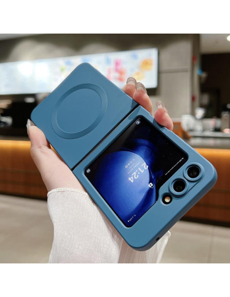 Cover Galaxy Z Flip6 5G Silicone Blu Royal MagSafe | Melacompro