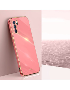 Cover OPPO Reno6 5G TPU Antiurto Bordo Oro Hawthorn Rosso