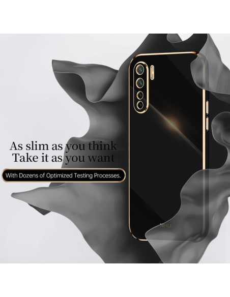 Cover Oppo A91 TPU Antiurto Bordi Oro Menta Verde | Melacompro