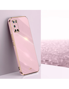 Cover Oppo A52 TPU Antiurto Bordo Oro Cherry Viola