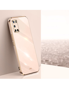 Cover Oppo A52 TPU Antiurto Bordo Oro Rosa