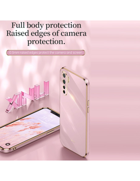 Cover Oppo A91 TPU Antiurto Bordi Oro Celestial Blu | Melacompro