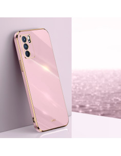 Cover OPPO Reno6 5G TPU Antiurto Bordo Oro Cherry Viola
