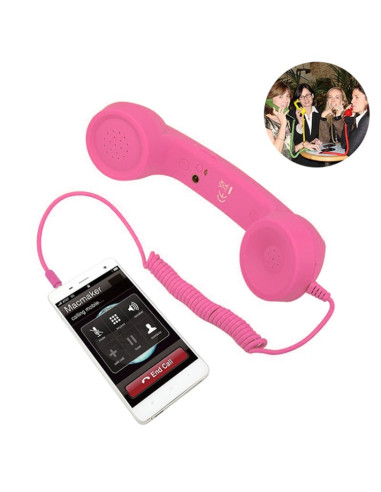 Ricevitore Telefonico Retrò 3.5mm Rosa | Melacompro