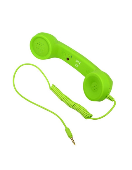 Ricevitore Telefonico Retrò 3.5mm Rosa Verde | Melacompro