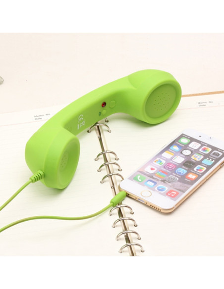 Ricevitore Telefonico Retrò 3.5mm Rosa Verde | Melacompro