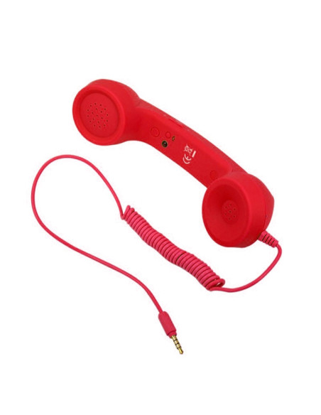 Ricevitore Telefonico Retrò 3.5mm Rosa Rosso | Melacompro