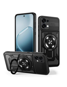 Cover OPPO A6 Pro Armor Rotating Holder MagSafe Nero