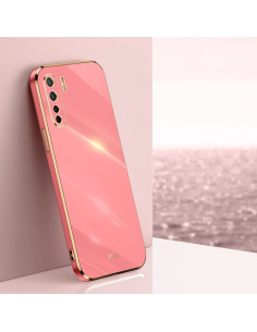 Cover Oppo A91 TPU Antiurto Bordi Oro Hawthorn Rosso