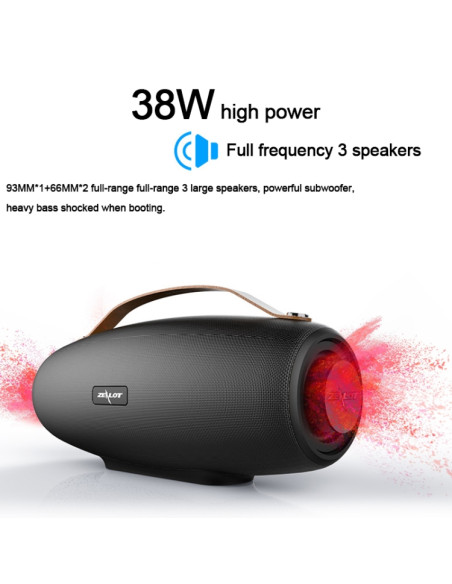 Speaker Bluetooth Zealot S27 Nero | Melacompro