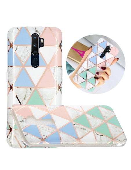 Cover Oppo A9 2020 Placcatura Metallica Blu Bianco Verde Rosa color matching | Melacompro