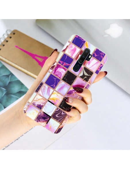 Cover Oppo A9 2020 Placcatura Metallica Square color matching | Melacompro