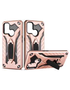 Cover Oppo A53 2020 TPU + PC Antiurto Rosso Rose Oro