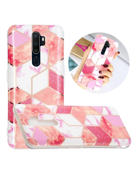 Cover Oppo A9 2020 Placcatura Metallica Cherry glitter color matching | Melacompro