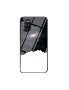 Cover Oppo A52 Vetro Temperato Cielo Stellato Rosso